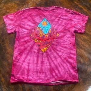 Tie dye Cactus Graphic T-Shirt- Size M